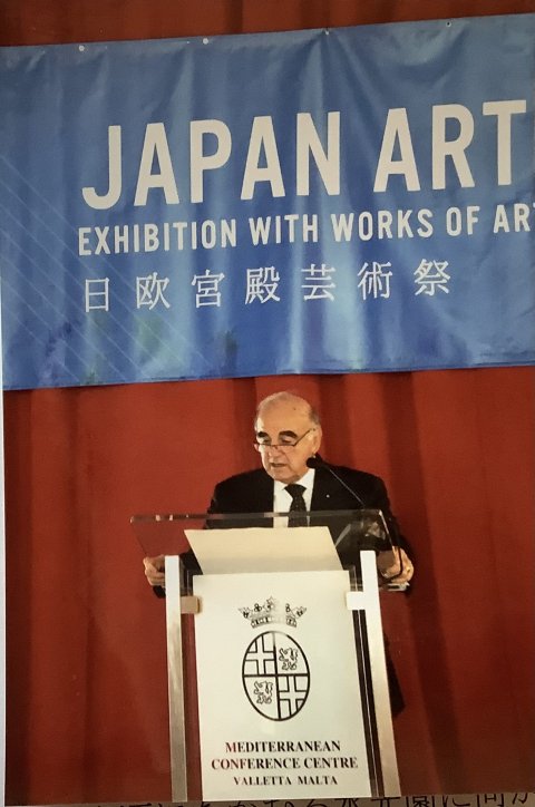 挨拶くださる第10代大統領ジョージ・ヴェラ氏  2020年