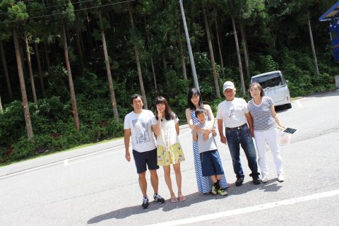 2015年の夏に姪の家族と私たち 焼岳で